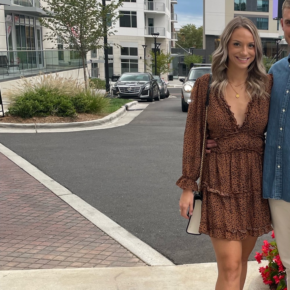 Brown Animal Print Dress